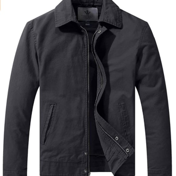 Men's Canvas Utility Work Wear Lightweight Casual Military Jacket - Picture 2 of 6